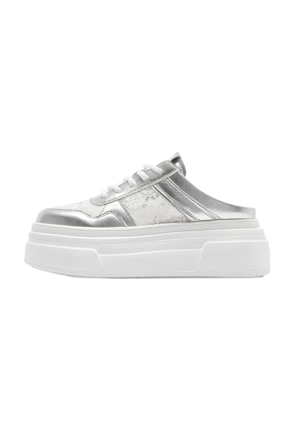 C.BANNER丨Lace Platform Slip-On Mules - PSYLOS 1, C.BANNER丨Lace Platform Slip-On Mules, Chunky Sneakers, C.BANNER, PSYLOS 1